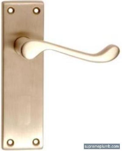 Victorian Scroll Lever Latch Satin Nickel